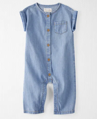 Carter's Little Planet By  Baby Boys Organic Cotton Chambray Jumpsuit In Chambray Denim