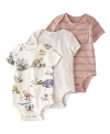 CARTER'S LITTLE PLANET BY CARTER'S BABY BOYS ORGANIC COTTON RIB BODYSUITS, PACK OF 3