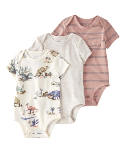 Carter's Little Planet By  Baby Boys Organic Cotton Rib Bodysuits, Pack Of 3 In Multi