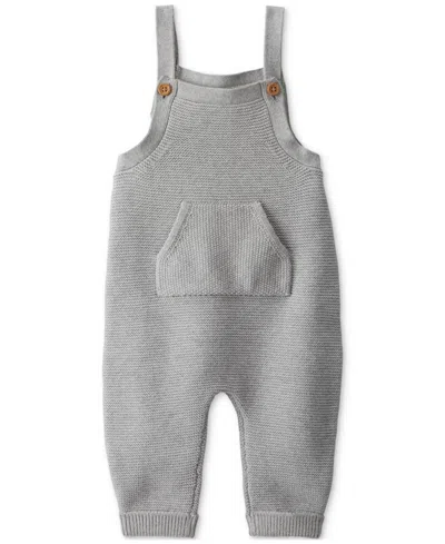 Carter's Little Planet By  Baby Organic Cotton Sweater Knit Overalls In Heather Grey