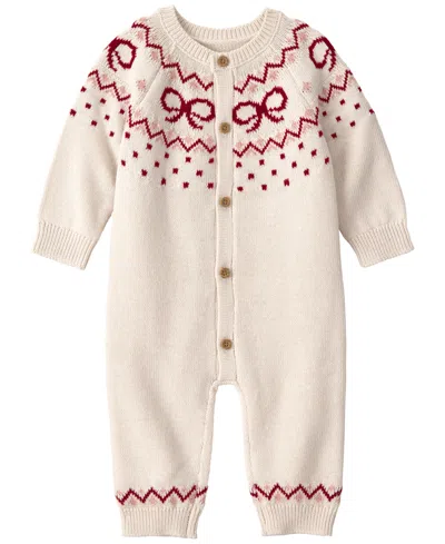 Carter's Little Planet By  Baby Girls' Cotton Fair Isle Sweater Knit Jumpsuit In Brown