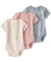 Carter's Little Planet By  Baby Girls Organic Cotton 3-pc. Ribbed Bodysuit Set In Multi