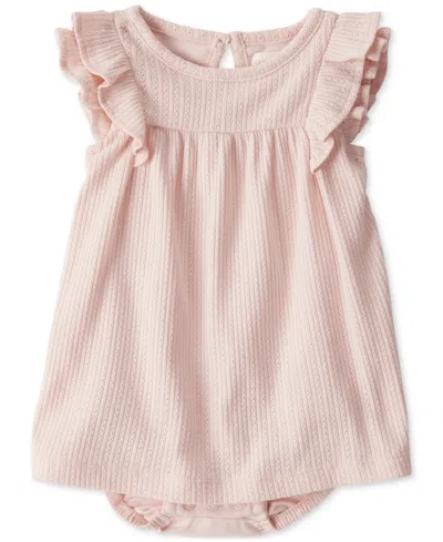 Carter's Little Planet By  Baby Girls Organic Cotton Pointelle Bodysuit Dress In Pink
