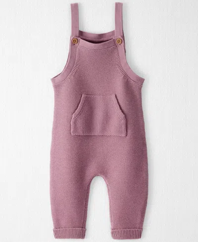 Carter's Little Planet By  Baby Girls Organic Sleeveless Sweater Overalls In Purple