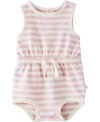CARTER'S LITTLE PLANET BY CARTER'S BABY GIRLS STRIPED ORGANIC COTTON BUBBLE BODYSUIT