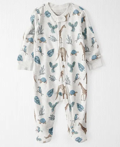 Carter's Little Planet By  Baby Organic Cotton Footed Pajamas In Safari Print