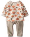 Carter's Little Planet By  Baby Organic Cotton Harvest Pumpkins Top & Pants, 2-piece Set In Orange