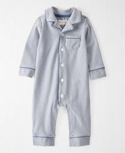 Carter's Little Planet By  Baby Organic Cotton Pajama Jumpsuit In Blue Stripes