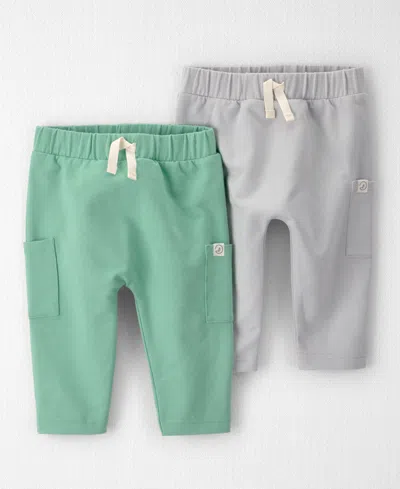 Carter's Babies' Little Planet By Carters Little Boys' Organic Cotton French Terry Joggers, 2-pack Set In Multi