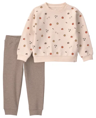 Carter's Babies' Little Planet Toddler Boys' And Girls' 2t-5t French Terry Top And Pants, 2-piece Set In Pink