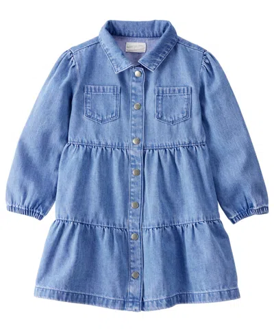 Carter's Babies' Little Planet Toddler Girls' 2t-5t Denim Dress In Blue