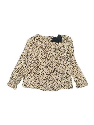 Pre-owned Carter's Kids' Long Sleeve Blouse In Gold
