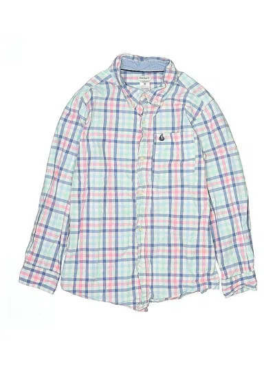 Pre-owned Carter's Kids' Long Sleeve Button Down Shirt In Blue