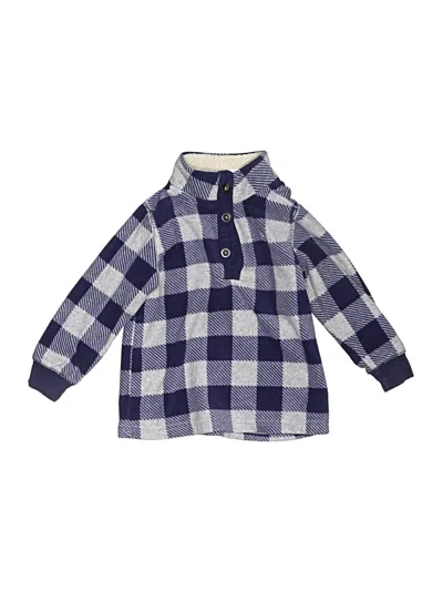 Pre-owned Carter's Kids' Long Sleeve Button Down Shirt In Blue