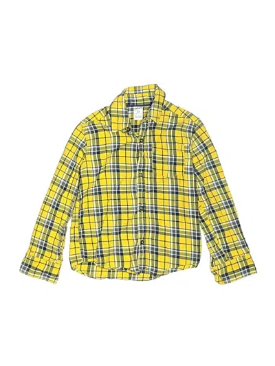 Pre-owned Carter's Kids' Long Sleeve Button Down Shirt In Yellow