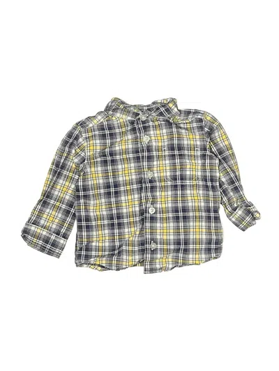 Pre-owned Carter's Kids' Long Sleeve Button Down Shirt In Yellow