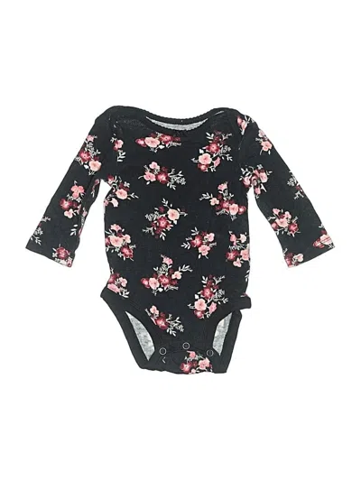 Pre-owned Carter's Babies' Long Sleeve Onesie In Black