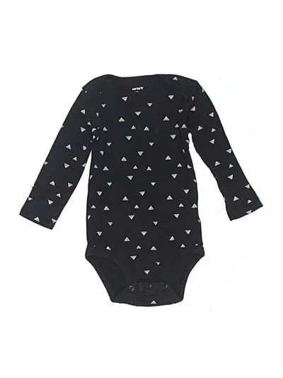 Pre-owned Carter's Babies' Long Sleeve Onesie In Black