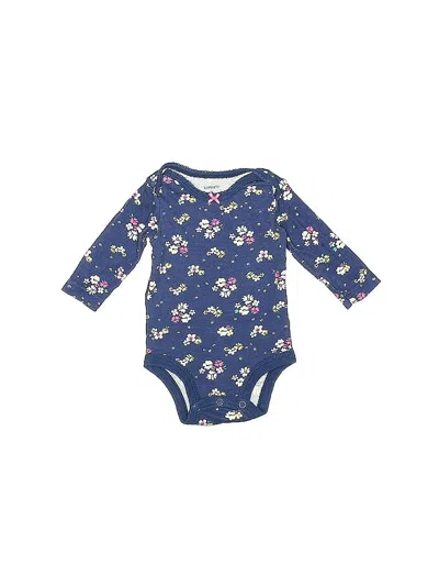 Pre-owned Carter's Babies' Long Sleeve Onesie In Blue