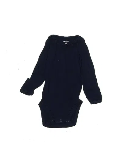 Pre-owned Carter's Babies' Long Sleeve Onesie In Blue
