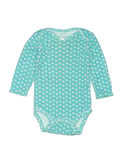Pre-owned Carter's Babies' Long Sleeve Onesie In Blue