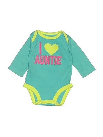 Pre-owned Carter's Babies' Long Sleeve Onesie In Blue