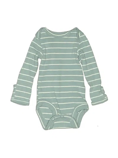 Pre-owned Carter's Kids' Long Sleeve Onesie In Blue