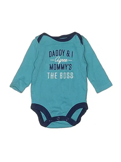 Pre-owned Carter's Babies' Long Sleeve Onesie In Blue
