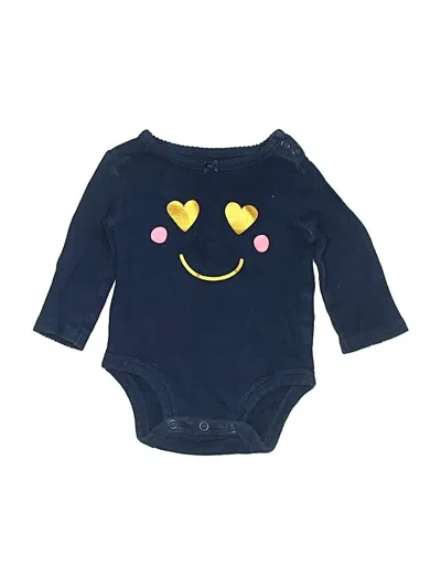 Pre-owned Carter's Babies' Long Sleeve Onesie In Blue