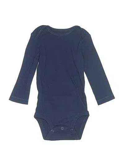 Pre-owned Carter's Babies' Long Sleeve Onesie In Blue