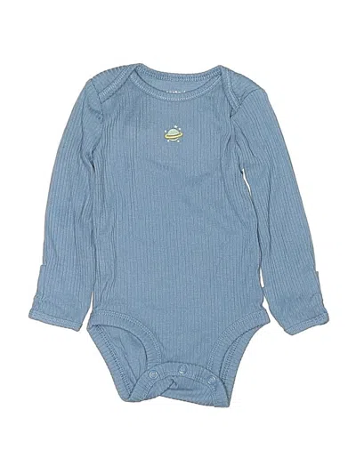 Pre-owned Carter's Babies' Long Sleeve Onesie In Blue