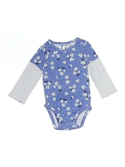Pre-owned Carter's Kids' Long Sleeve Onesie In Blue
