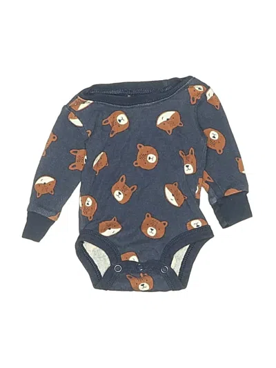 Pre-owned Carter's Babies' Long Sleeve Onesie In Blue