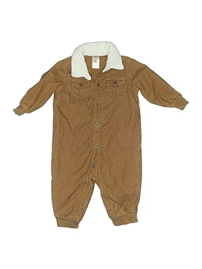Pre-owned Carter's Babies' Long Sleeve Onesie In Brown