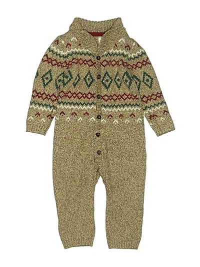 Pre-owned Carter's Kids' Long Sleeve Onesie In Gold