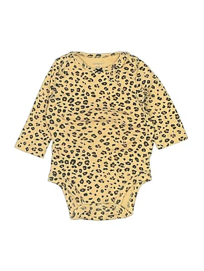 Pre-owned Carter's Babies' Long Sleeve Onesie In Gold