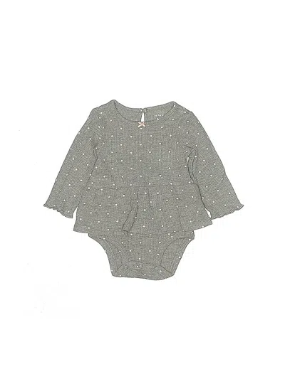 Pre-owned Carter's Babies' Long Sleeve Onesie In Gray