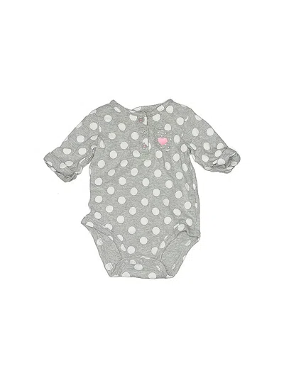 Pre-owned Carter's Babies' Long Sleeve Onesie In Gray