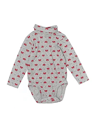 Pre-owned Carter's Kids' Long Sleeve Onesie In Gray