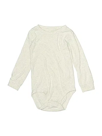 Pre-owned Carter's Kids' Long Sleeve Onesie In Gray