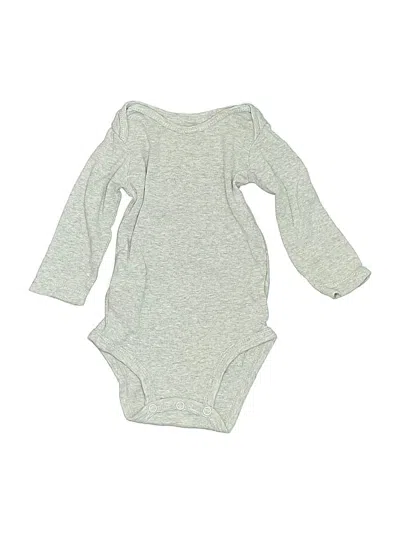 Pre-owned Carter's Babies' Long Sleeve Onesie In Gray