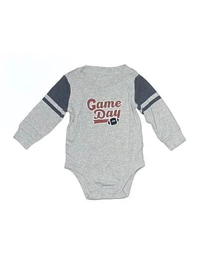 Pre-owned Carter's Babies' Long Sleeve Onesie In Gray