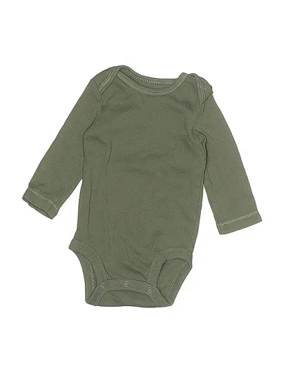 Pre-owned Carter's Babies' Long Sleeve Onesie In Green