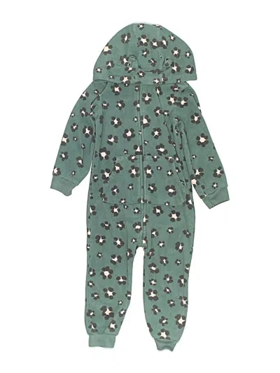 Pre-owned Carter's Kids' Long Sleeve Onesie In Green