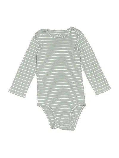 Pre-owned Carter's Kids' Long Sleeve Onesie In Green