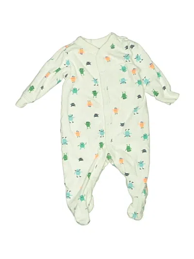 Pre-owned Carter's Babies' Long Sleeve Onesie In Green