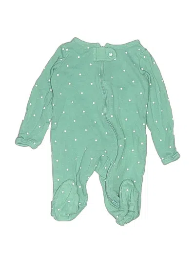 Pre-owned Carter's Babies' Long Sleeve Onesie In Green