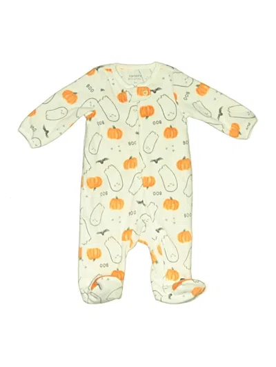 Pre-owned Carter's Babies' Long Sleeve Onesie In Green