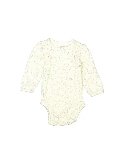 Pre-owned Carter's Babies' Long Sleeve Onesie In Ivory