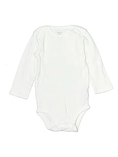 Pre-owned Carter's Kids' Long Sleeve Onesie In Ivory